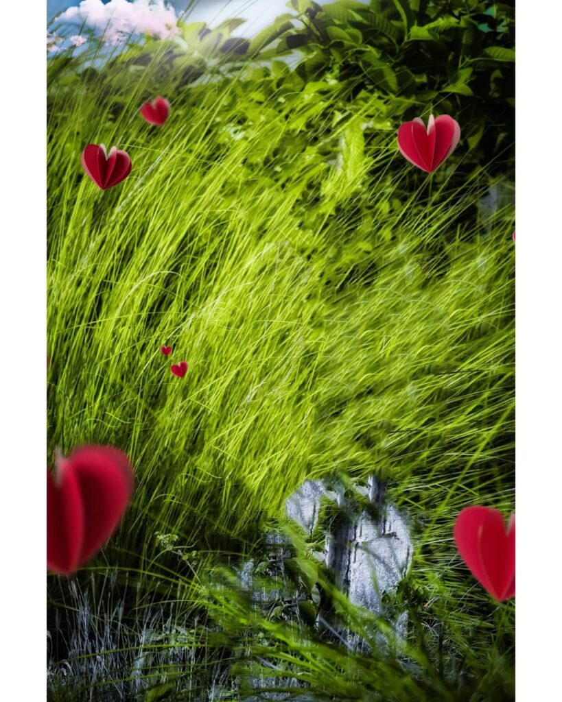 red heart cb editing background full hd