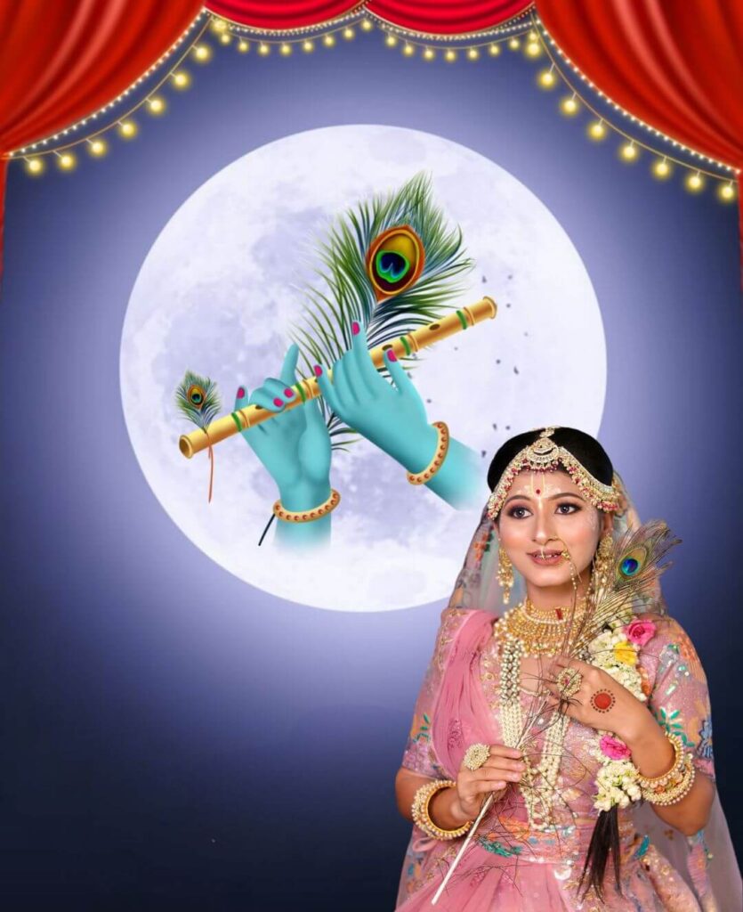 Krishna Janmashtami Blur Photo Editing CB Background Full HD