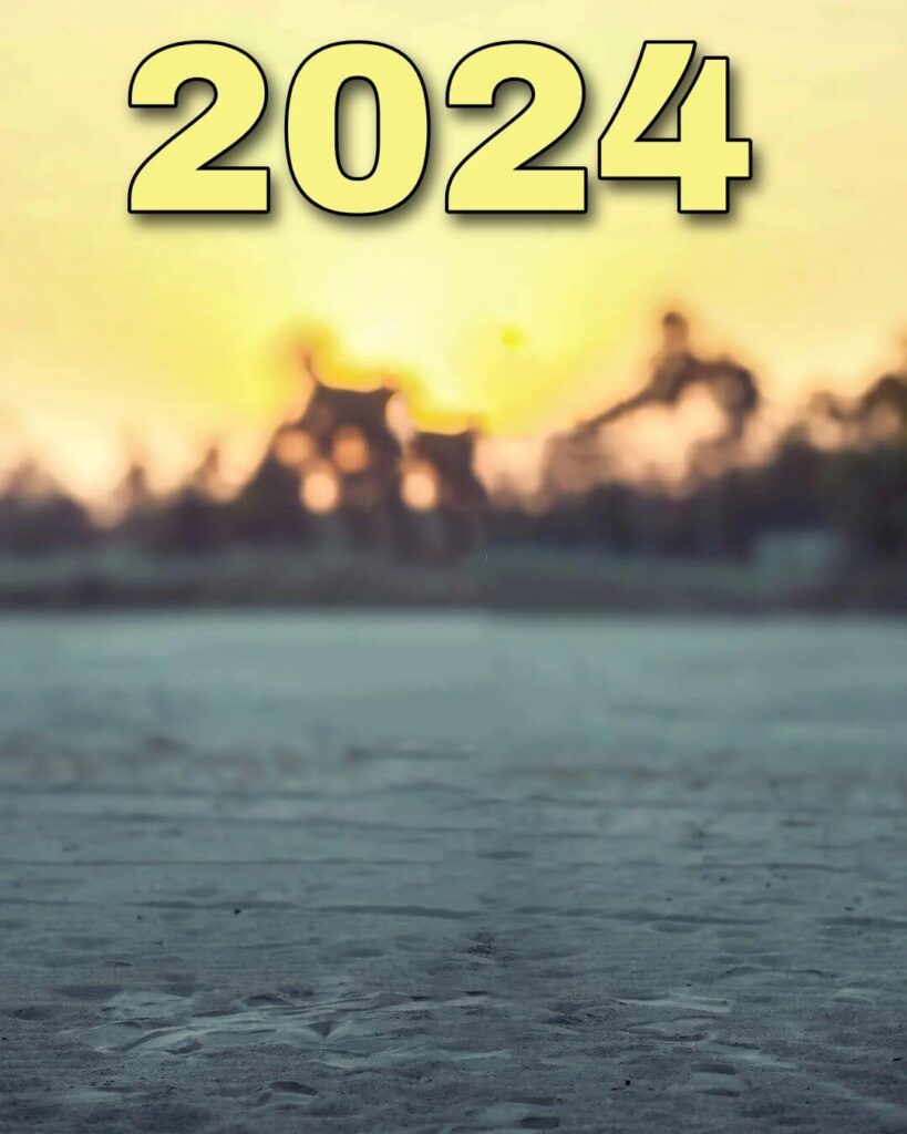2024 Happy New Year Editing Background 4k