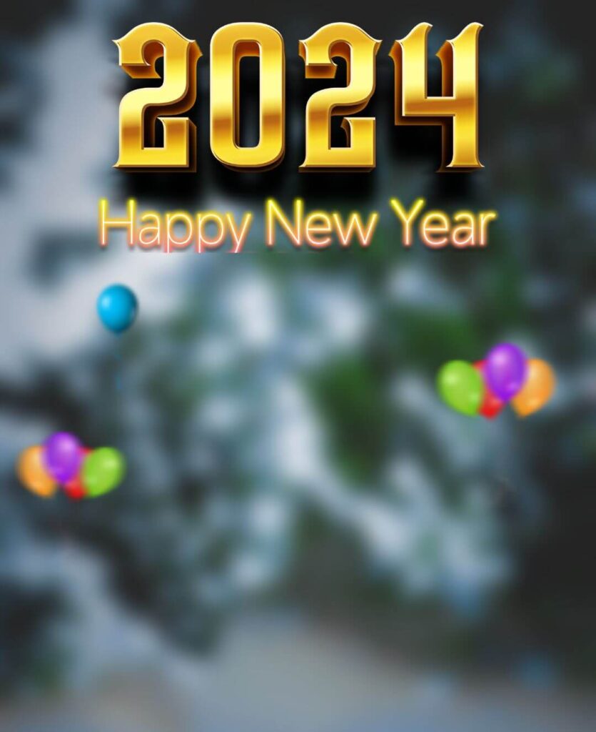 Background For Happy New year 2024 Photo Editing