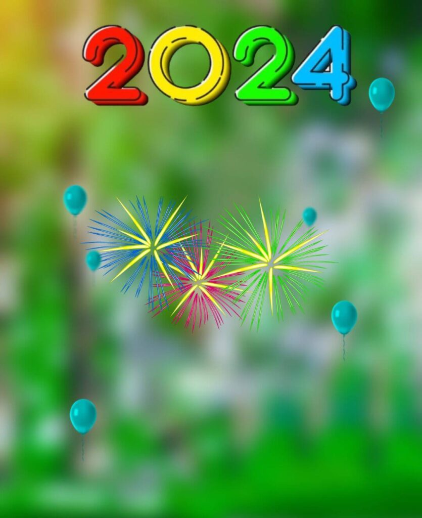 Download Happy New Year Editing Background 2024