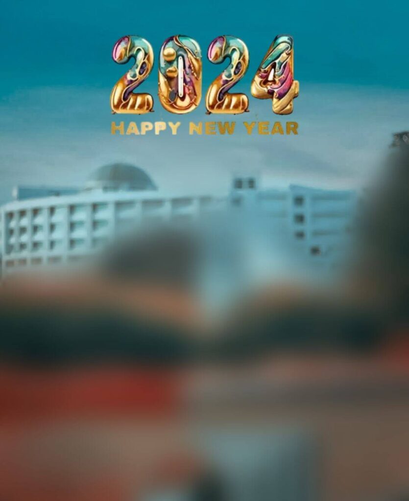 Happy New Year Editing Background 2024 HD