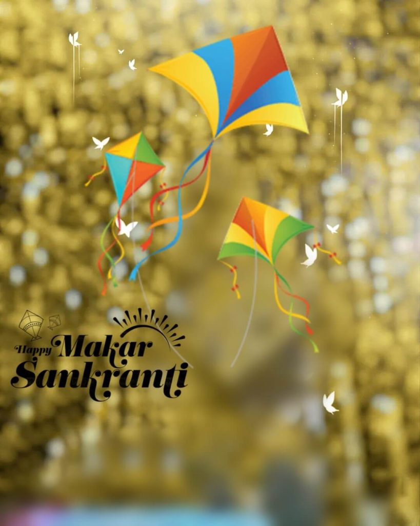 Happy Makar Sankranti CB Editing Background