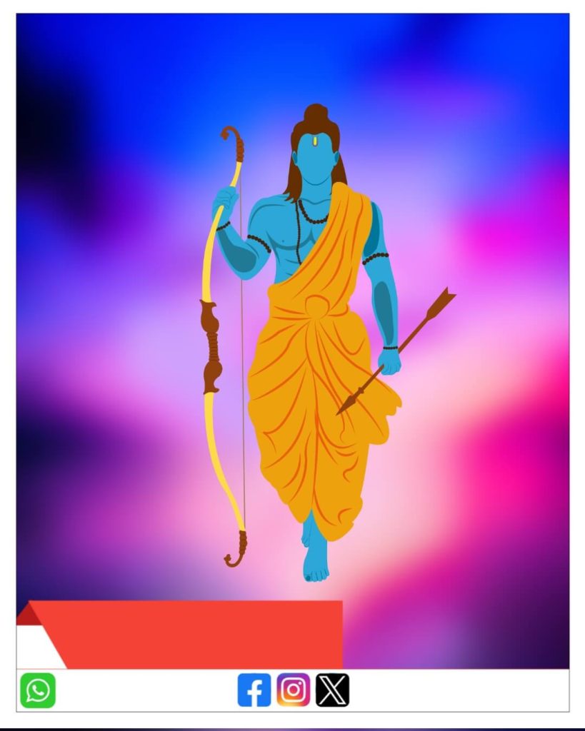 Shree Ram Mandir Pran Pratishtha Temple Editing Banner Background