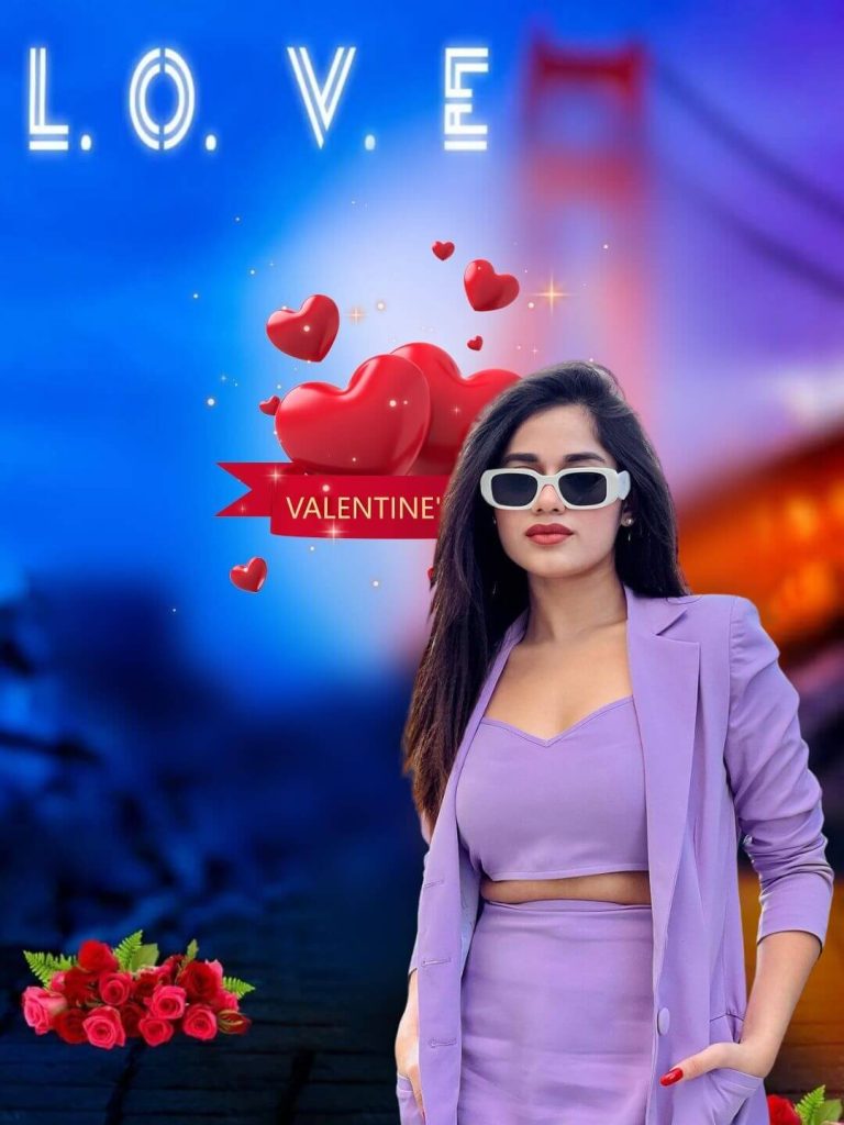 Happy Valentines HD Backgrounds Girl Download Free
