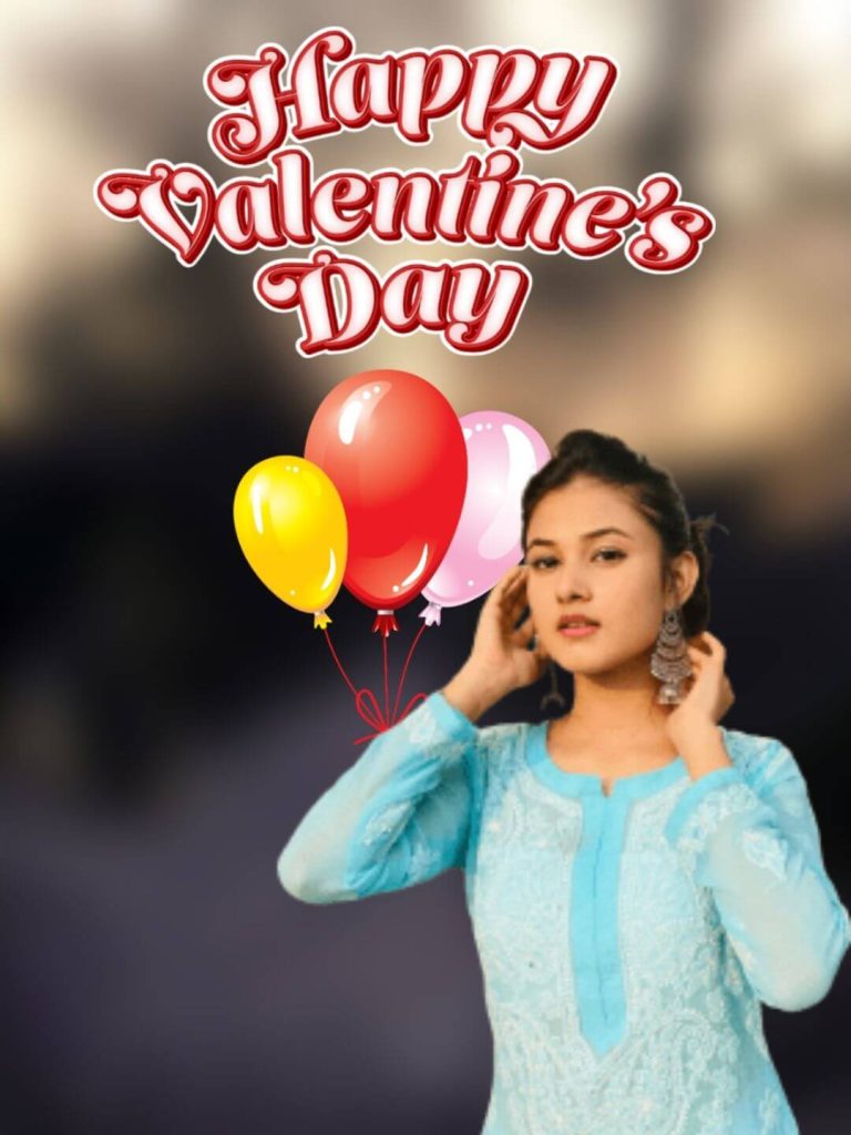 Valentine Day Special Photo Editing Background With Girl