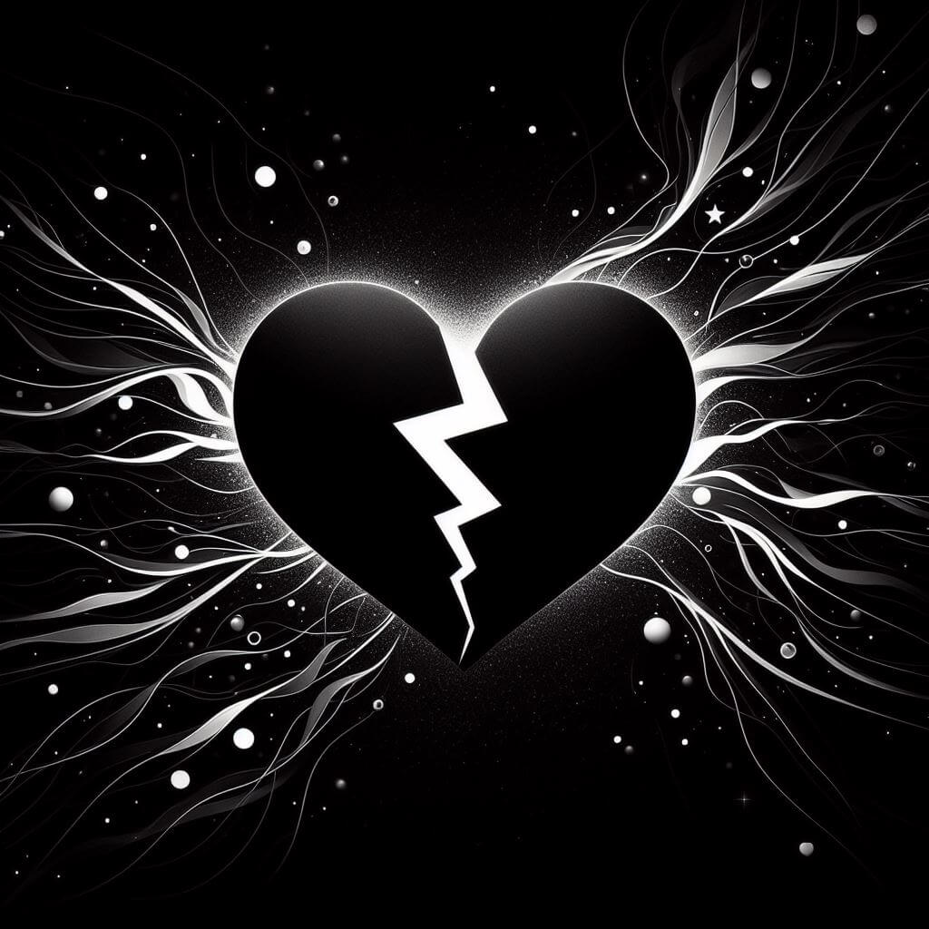 233+ black dp, photos, pic for whatsapp & instagram 2024 20 broken heart dp image