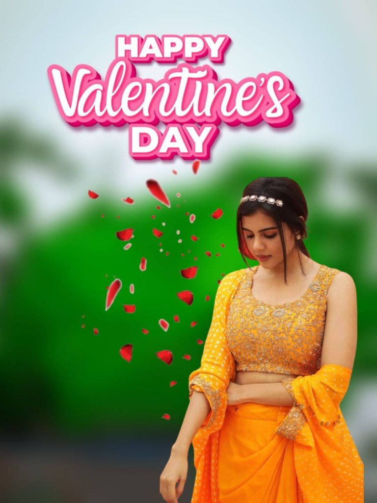 happy valentine day background with girl free