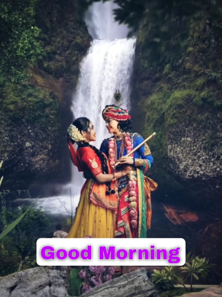 radha krishna good morning images with quotes