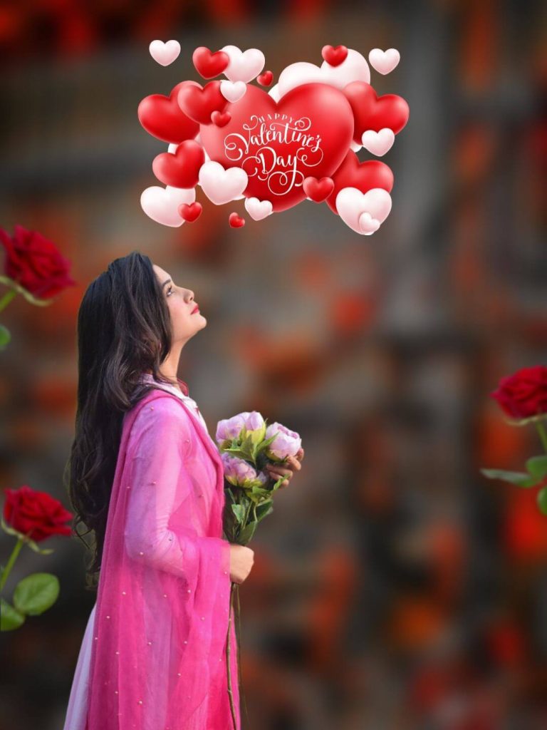 valentines day editing background with girl free