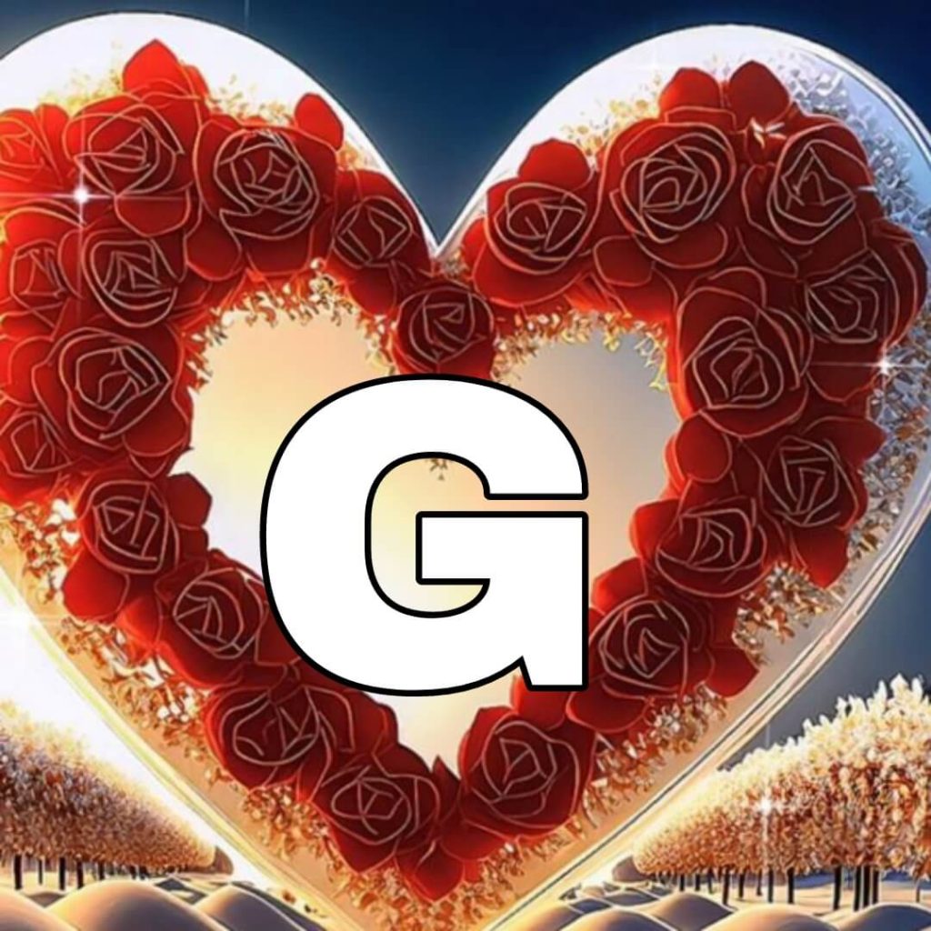 g letter images in heart