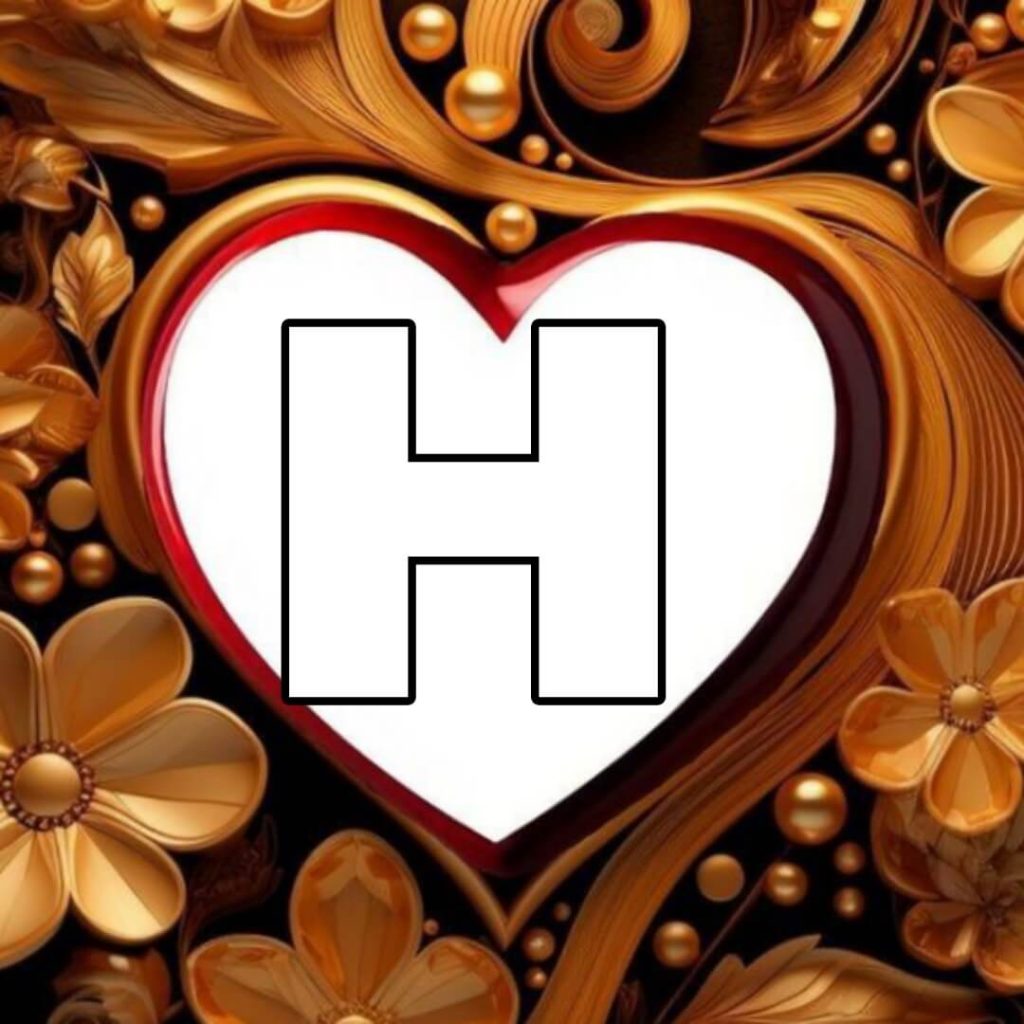h letter images with flowers