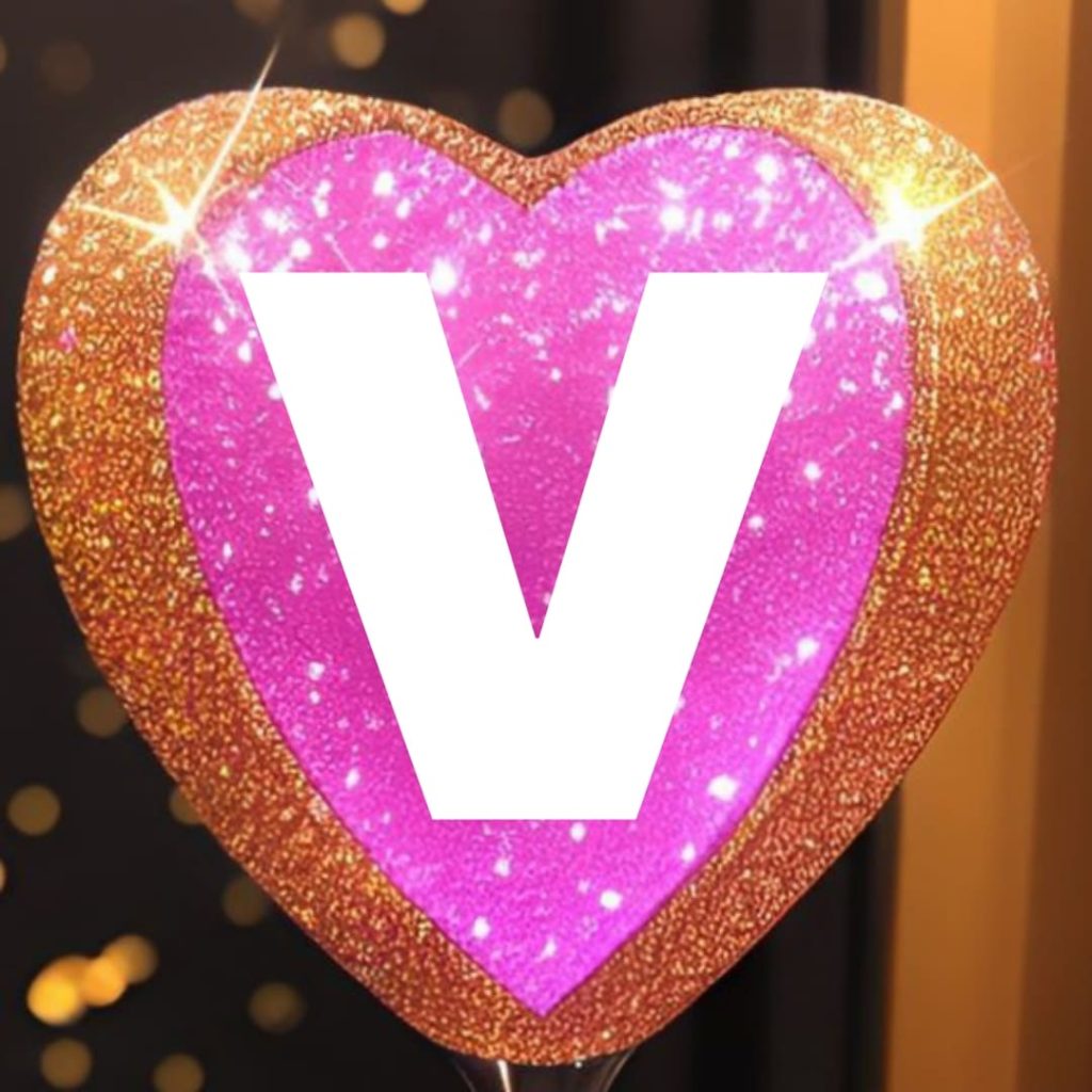 v capital letter image
