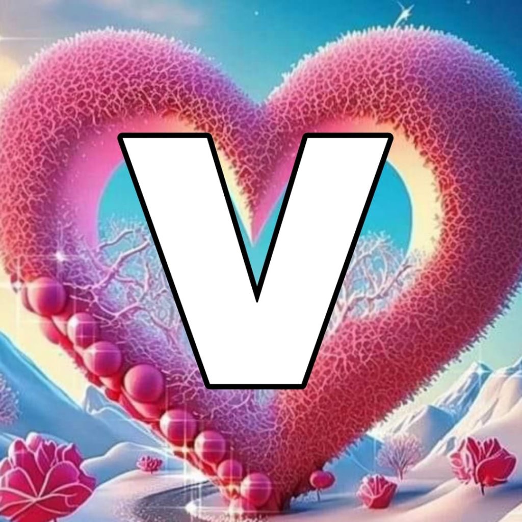 v letter images