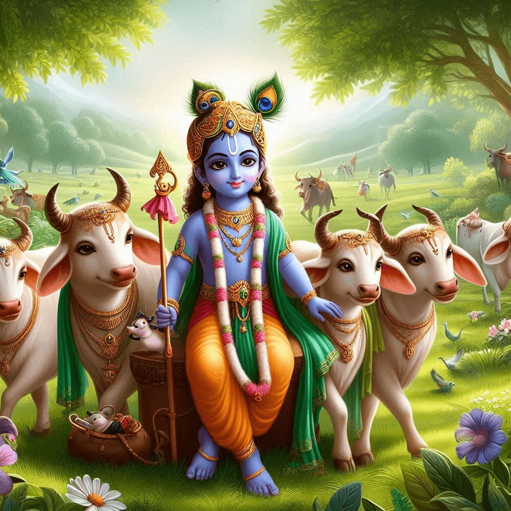 krishna wallpaper 4k