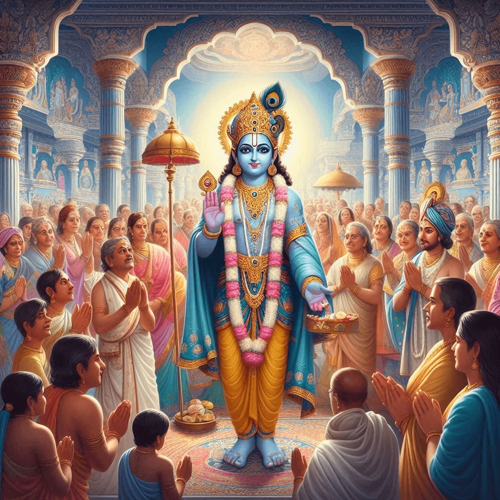 lord krishna 4k wallpaper