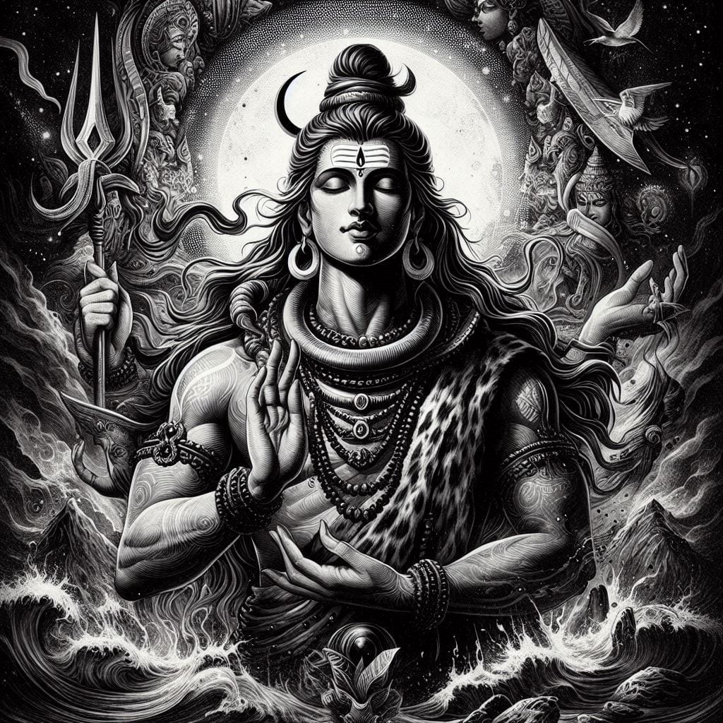 mahadev black wallpaper