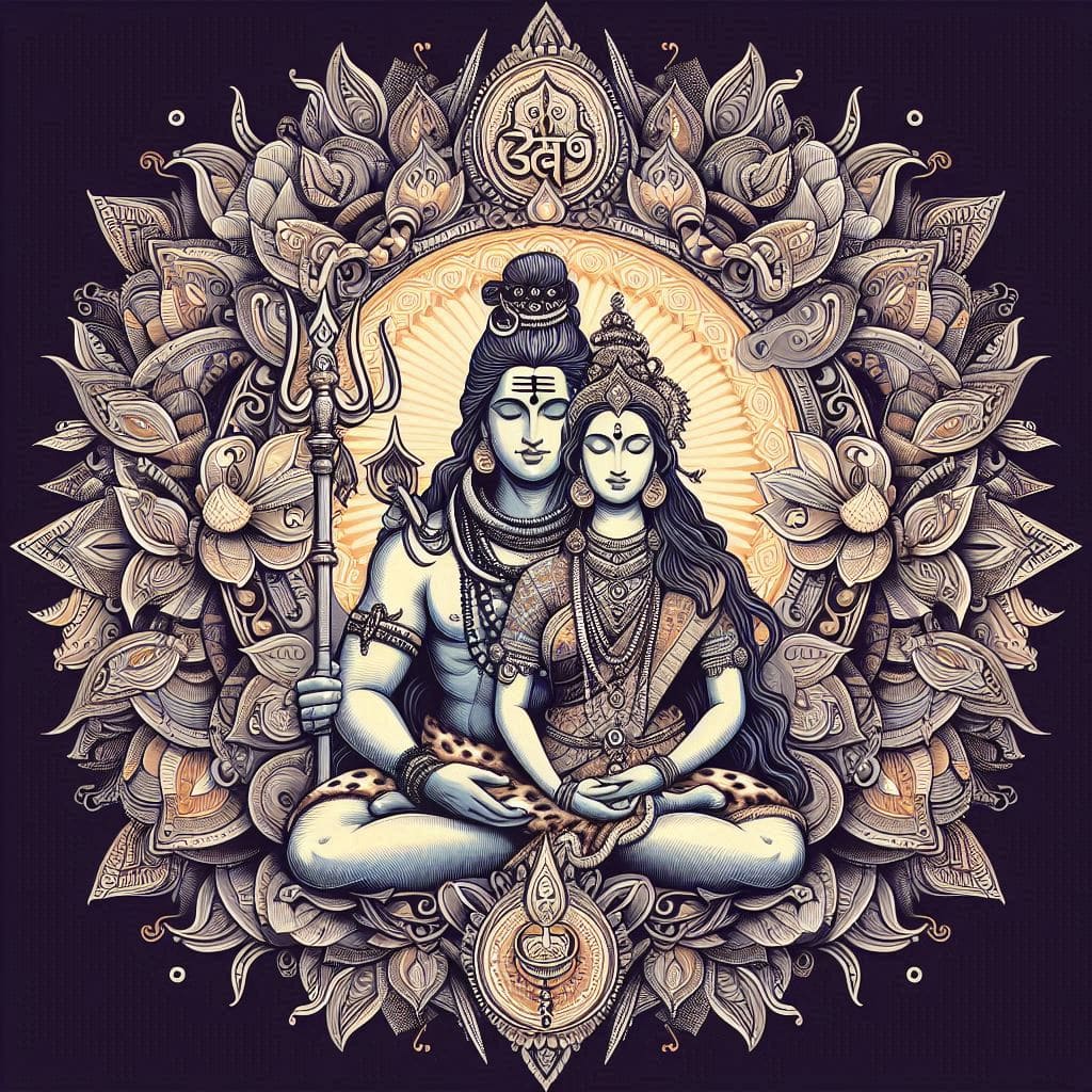 shiv and parvati wallpaper hd