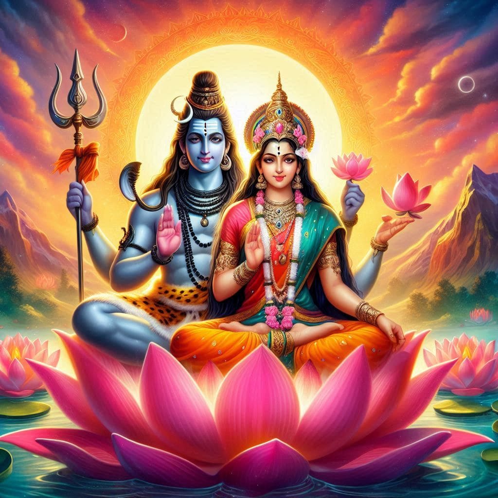 shiv parvati full hd wallpaper