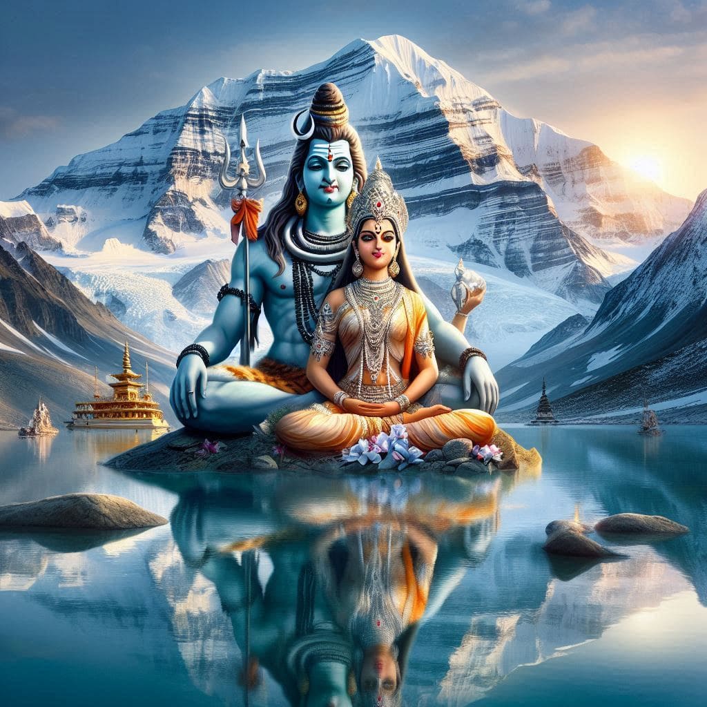 shiv parvati love hd wallpaper