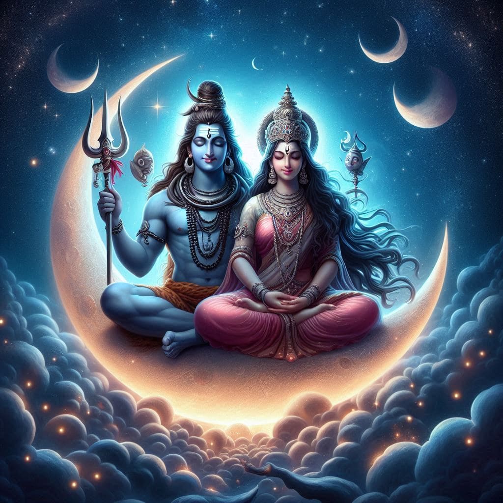 shiv parvati pic hd wallpaper