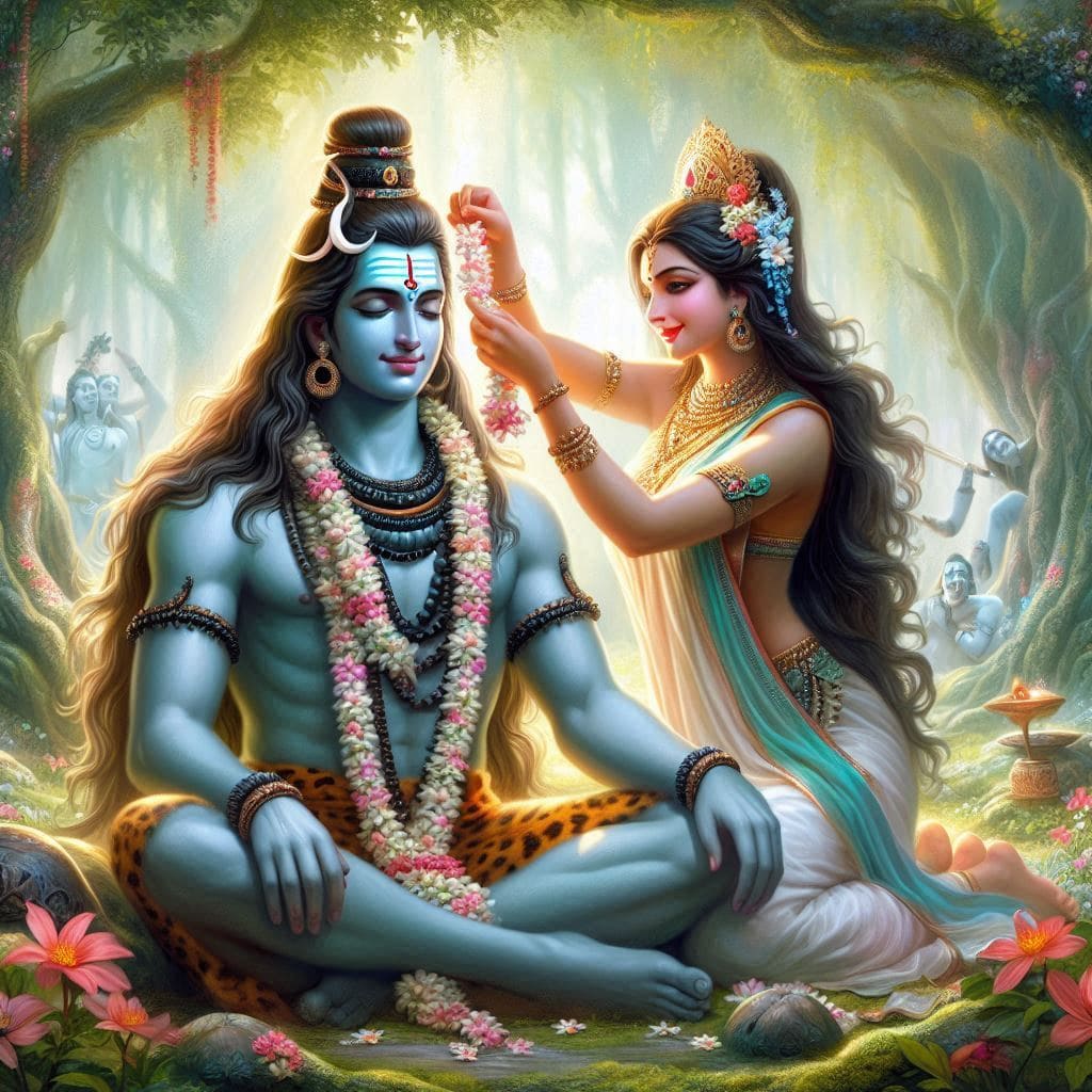 shiv parvati vivah hd wallpaper