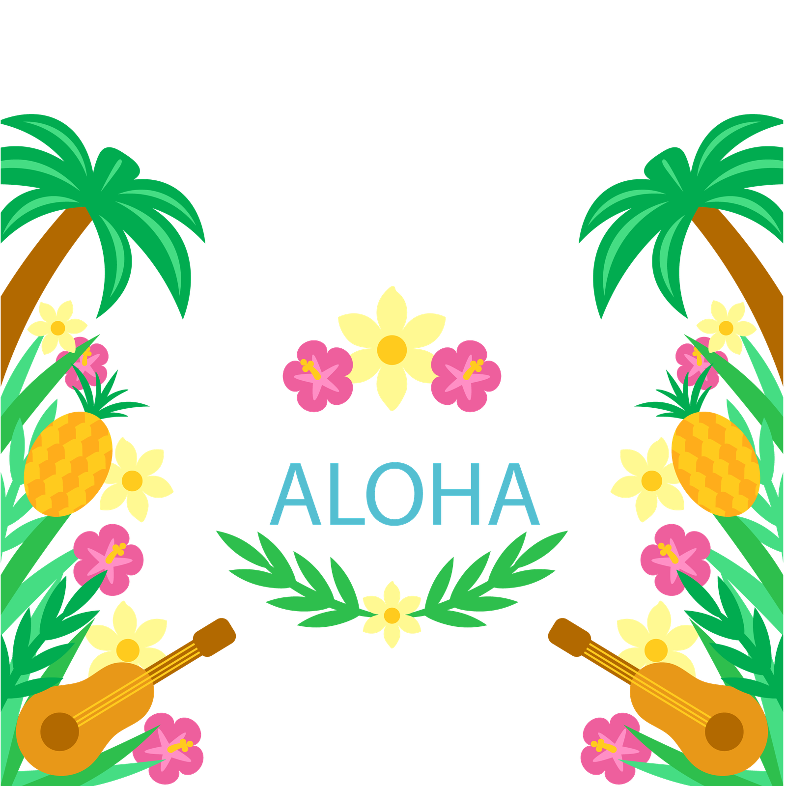 Flower Aloha Hawaiian Luau Png HD Free Download