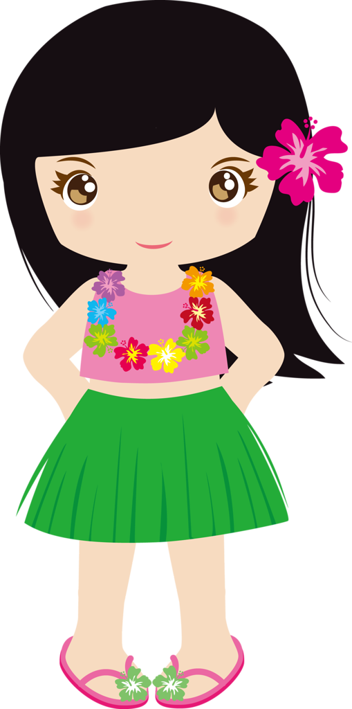 Girl Hawaiian Luau Clipart Png HD Free Download