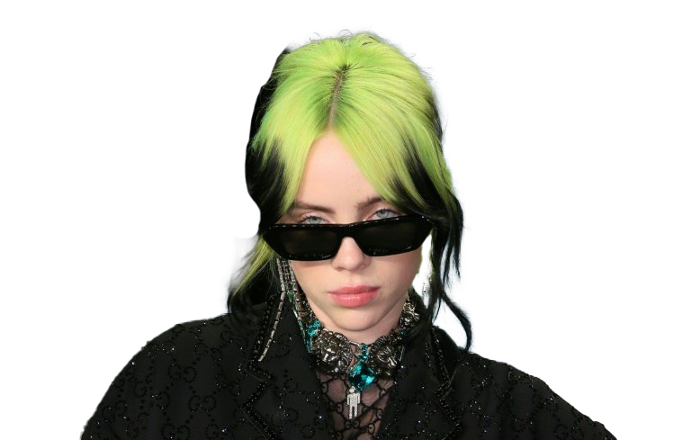 Hair Eilish Green Billie Png HD Free Download