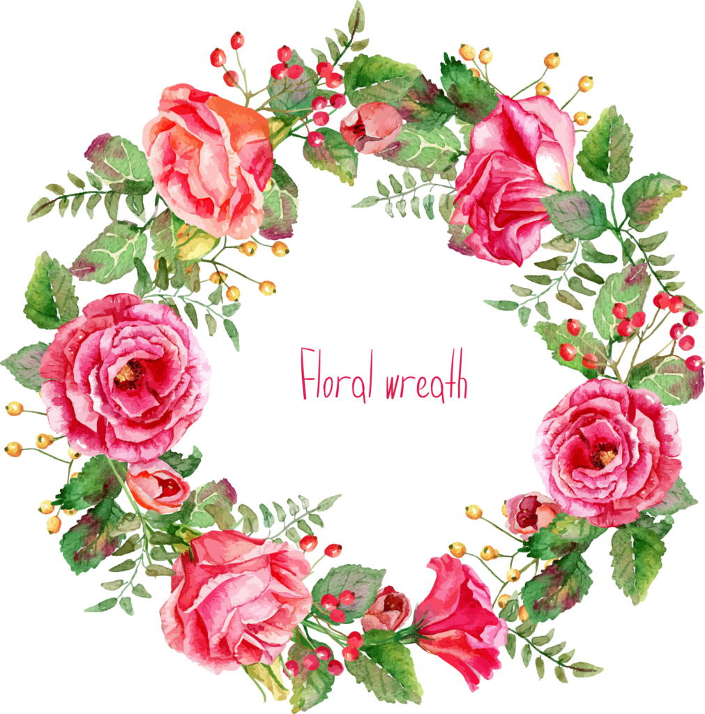 Watercolor Wreath Christmas Png HD Free Download