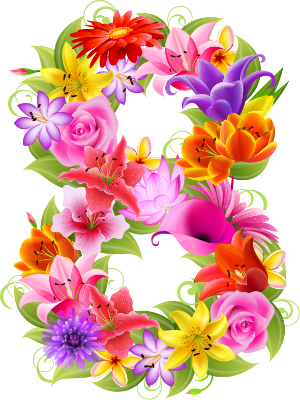 Floral Picture Number Png Hd Free Download