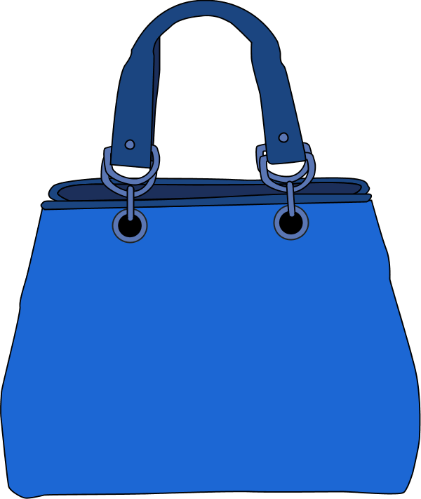 Blue Handbag Vector Png HD Free Download