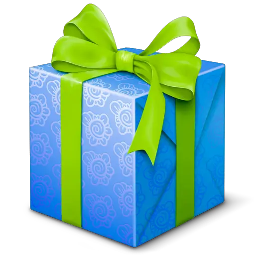 Blue Birthday Present Png HD Free Download