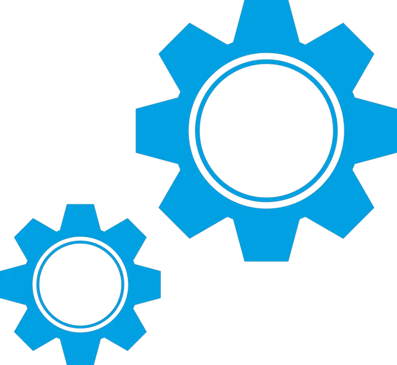 Blue Gears Colorful Png HD Free Download