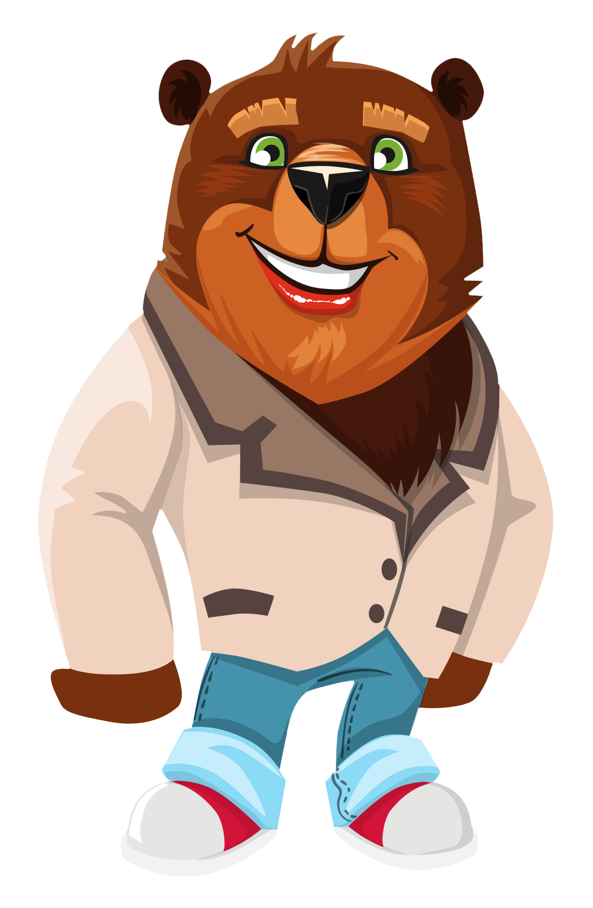 Smiling Vector Bear Png HD Free Download