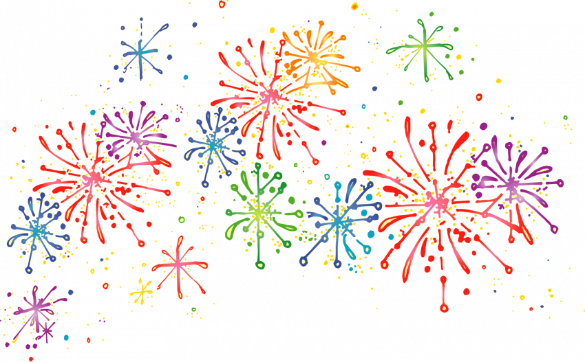 Bright Vector Fireworks Colorful Png HD Free Download