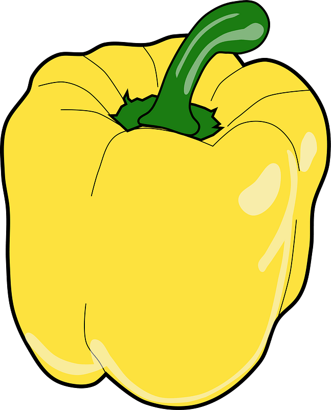 Pepper Vector Yellow Bell Png HD Free Download