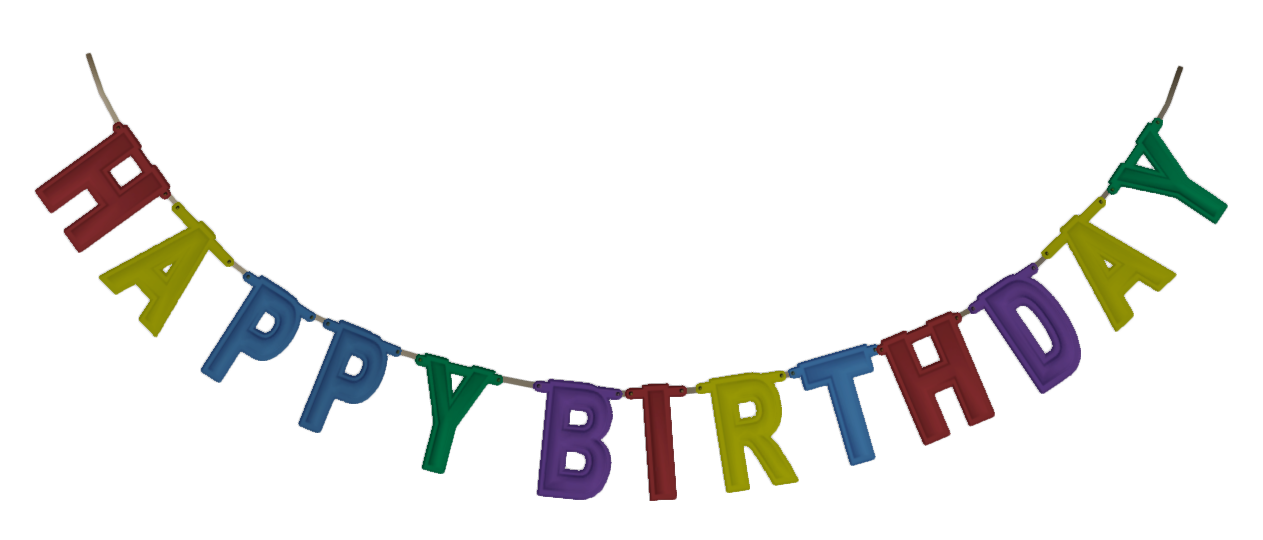 Text Birthday Hanging Png HD Free Download