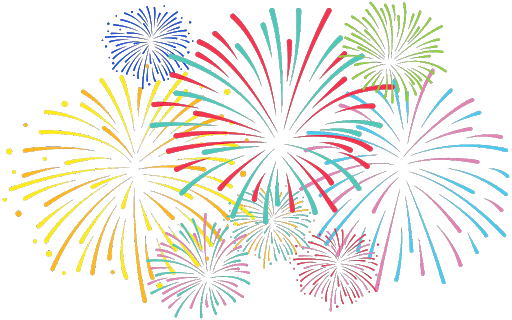 Fireworks Vector Colorful Burst Png HD Free Download