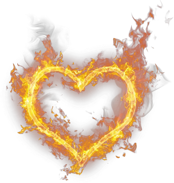Fire Heart Smoke Clipart Png HD Free Download