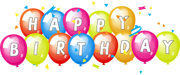 Text Birthday Balloons Png HD Free Download