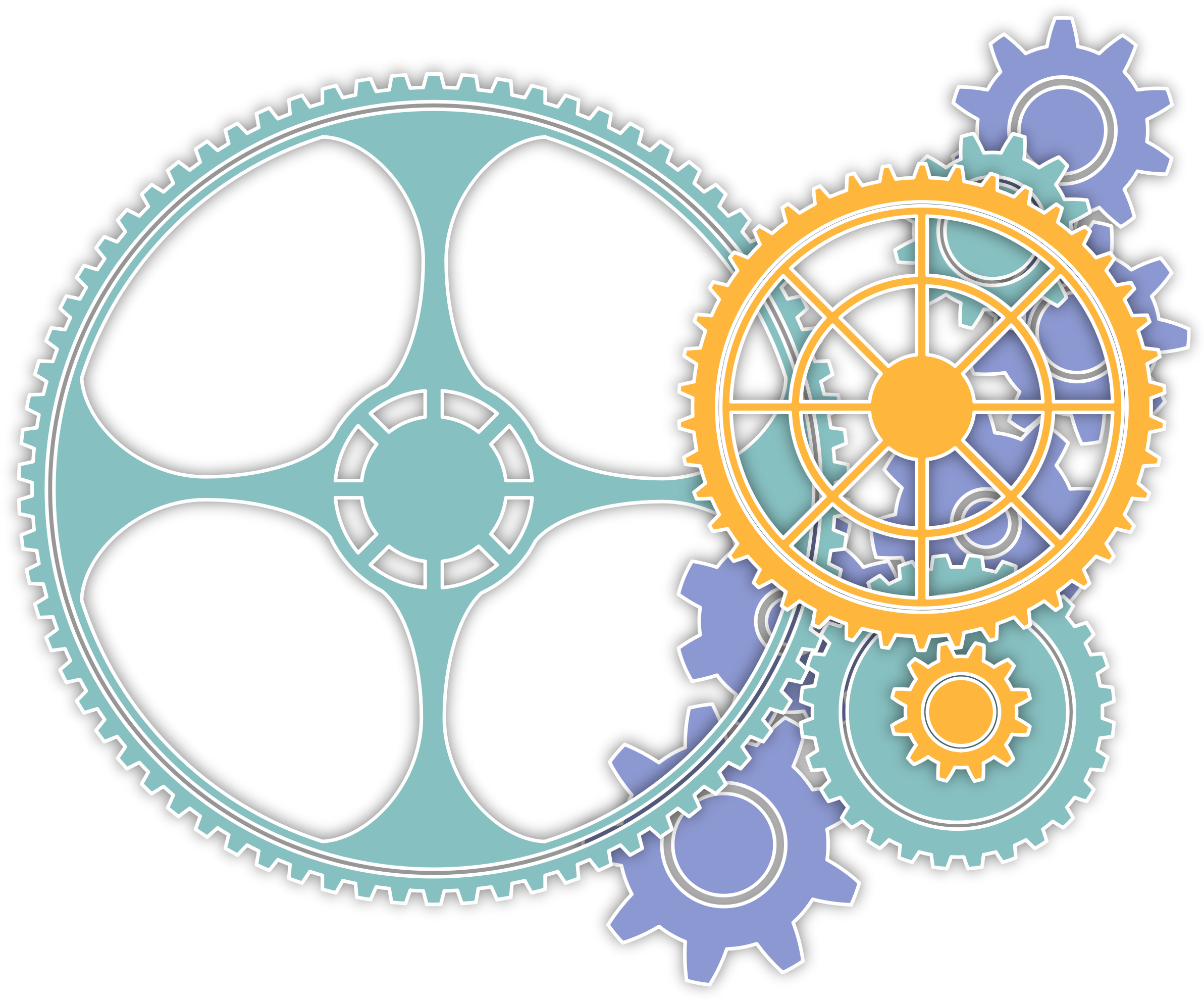 Wheels Gears Colorful Png HD Free Download