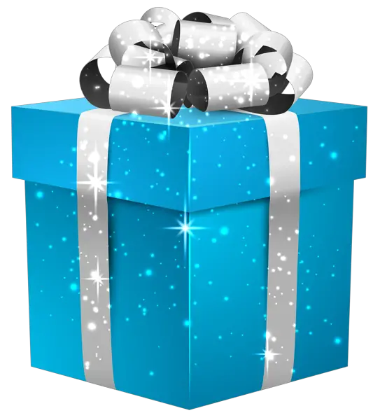 Wrapped Blue Gift Png HD Free Download