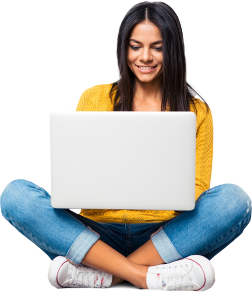 Using Girl Laptop File Png HD Free Download