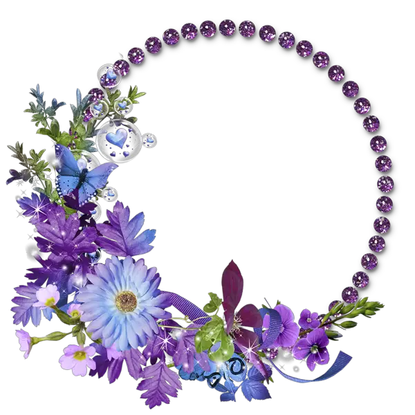 Floral Circle Border Blooming Png HD Free Download
