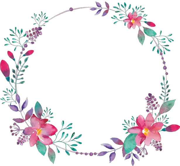 Floral Border Circle Botanical Frame Png HD Free Download