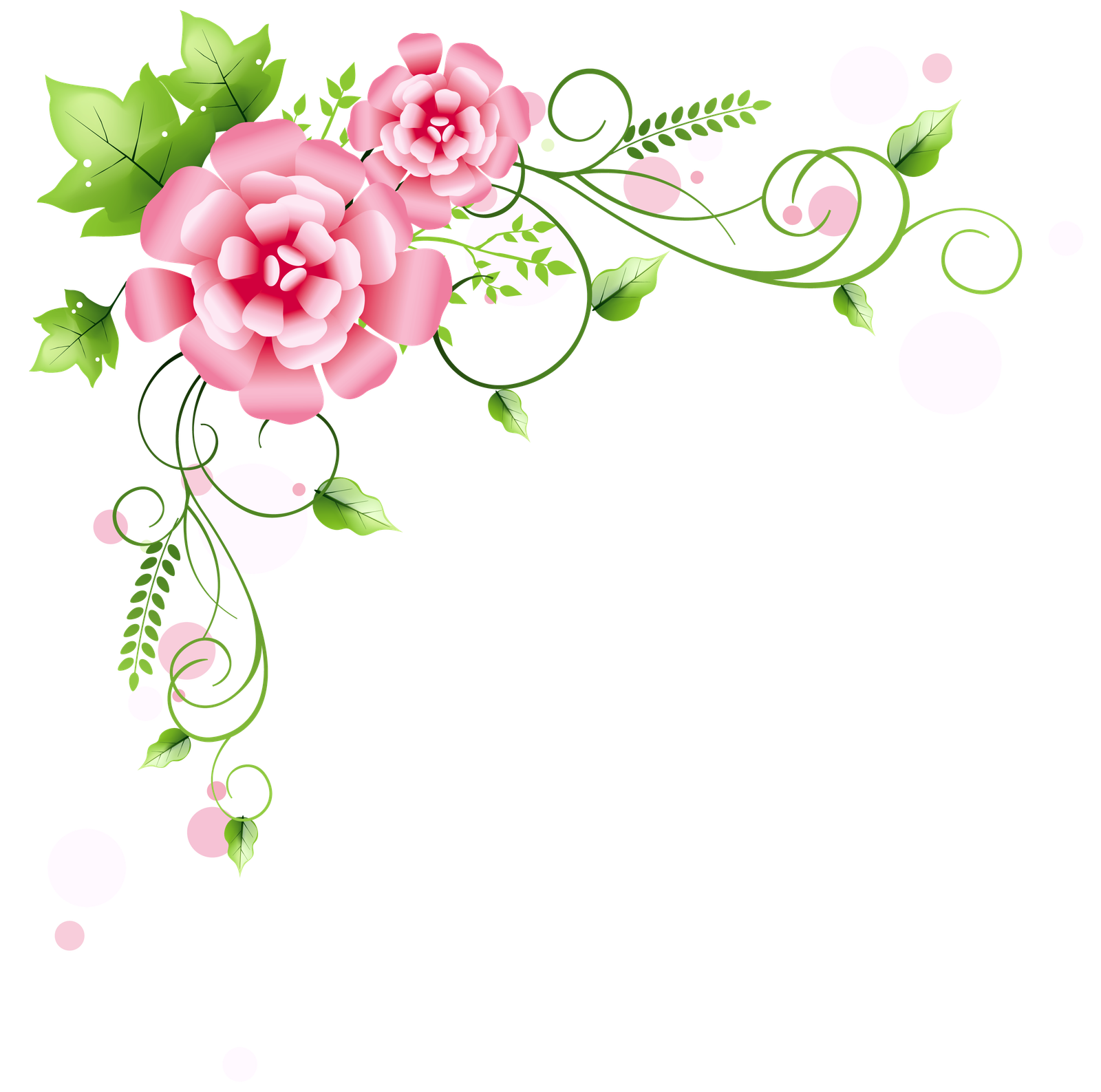 Floral Corner Decoration Clipart Png HD Free Download