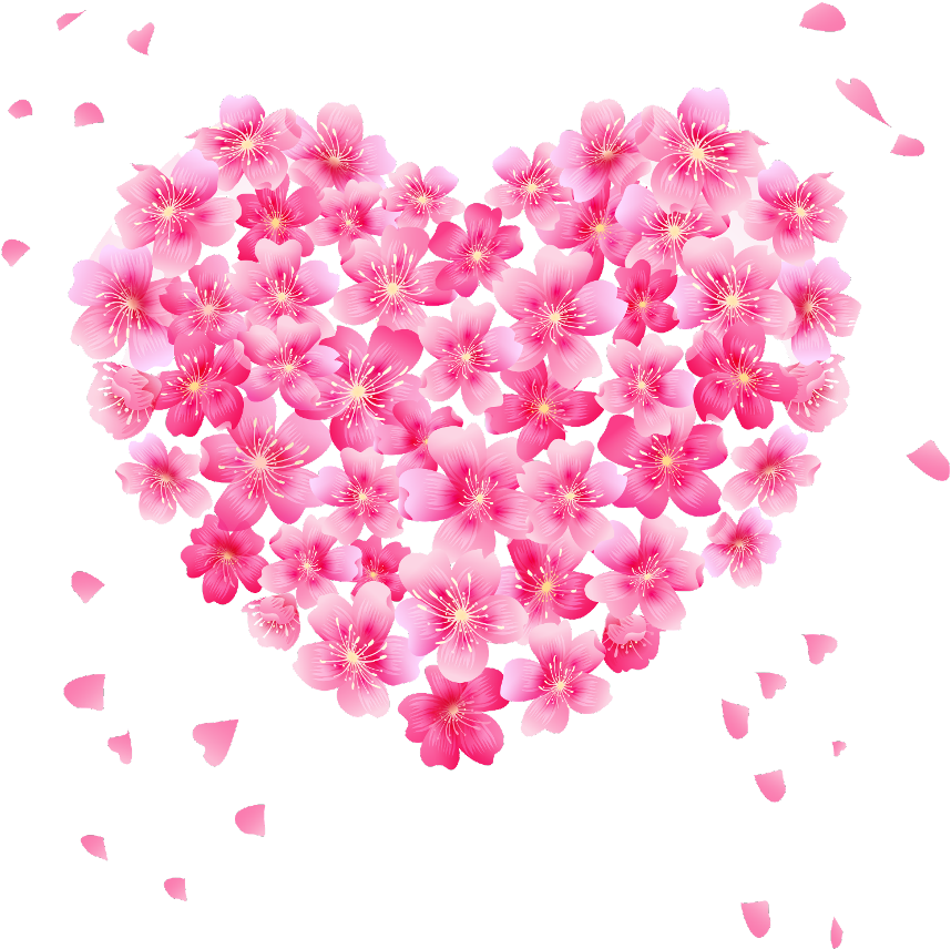 Heart Vector Love Flower Png HD Free Download