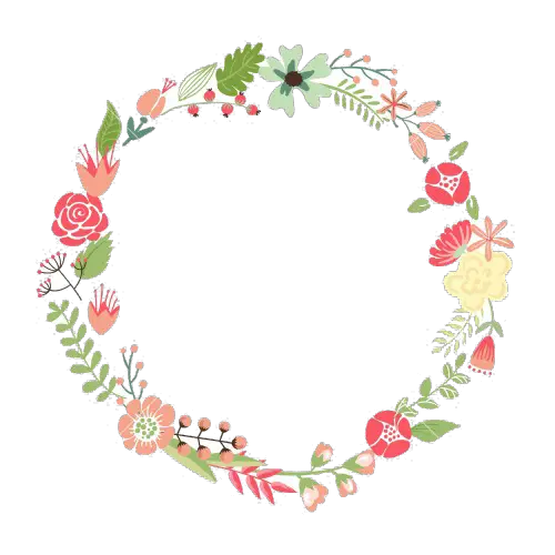 Pink Floral Circle Border Frame Png HD Free Download