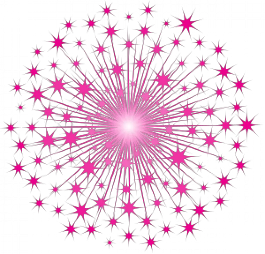 Pink Fireworks Vector Png HD Free Download